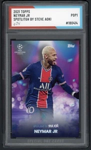 2021 TOPPS  NEYMAR JR SPOTLITGH BY STEVE AOKI  SOC POP1 AUTHENTICATED - Picture 1 of 2