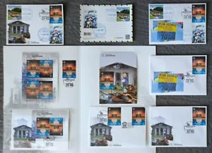 Ukrainian stamps set «Cities of Heroes. Mariupol» cancellation Odessa 14.03.2025 - Picture 1 of 10