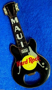IMÁN DE GUITARRA ABRIDOR DE BOTELLAS GIBSON NEGRO MAUI HAWAII PRIMERA SERIE Hard Rock Café - Imagen 1 de 1