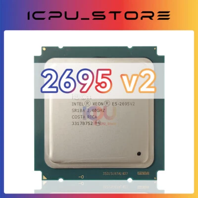 Intel Xeon E5-2695v2 SR1BA 12 Cores 2.40GHz 115W LGA 2011 CPU Processor - Image 1 of 3