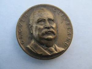 Nice Vintage 1 1/4" Diameter Bronze Medal, President Grover Cleveland, Eagle Rev - Picture 1 of 3