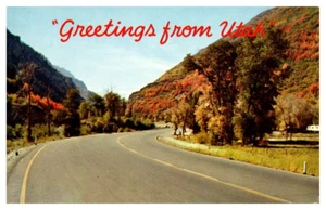 Postcard Chrome Provo Canyon Utah Autumn Colors - Picture 1 of 2