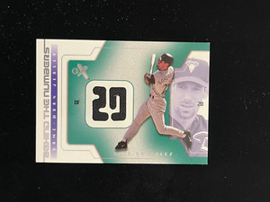 2002 Fleer E-X Behind The Numbers Jersey Luis Gonzalez Baseball Card