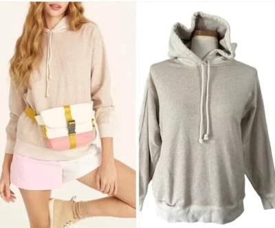 Sudadera con capucha J Crew University Terry de dos tonos de gran tamaño para mujer XS brezo tostado trigo Foto 1 de 4