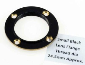 Lens Mount Flange In Brass / Black - For Brass Lenses - Appr 24.5mm Thread Dia.
