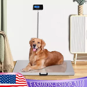 GRANDE 440LB Bilancia pesapersone digitale per cani animali domestici per spedizione bestiame veterinario NUOVO - Foto 1 di 24