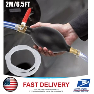 Handheld Fuel Transfer Pump Gasoline Oil Water Siphon Hose Manual Use - Picture 1 of 7