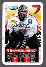 2013-14 Finnish SM LIIGA Playing Card #54 Sinuhe Wallinheimo
