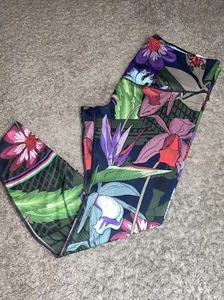Women's Nike One Icon Clash Green Floral Printed Leggings Plus Size 2X MSRP $60. - Picture 1 of 7
