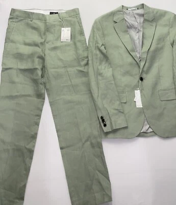H&M Pistachio green SUIT  (Jacket Size 44R) (pants Size 33R) - Image 1 of 4