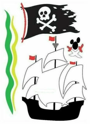 Ahoy Matey Cuttlebug Disney Die Mickey Mouse Pirate Ship & Flag 37-1750 NEW! - Image 1 of 3