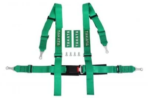 Cinturones deportivos 4p 2" verde Takata réplica cinturón deportivo - Imagen 1 de 2