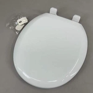 JONES STEPHENS Slow Close Premium Plastic Toilet Seat 16 1/2" White C1606OS00 - Picture 1 of 12