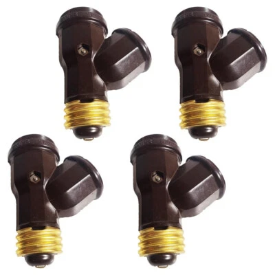Adaptador de bombilla de doble enchufe desplazado (paquete de 4)  Foto 1 de 3