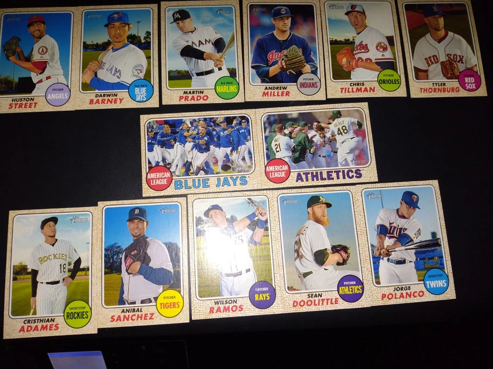 2017 Topps Heritage Baseball Cards NM You Choose - Image 1 of 1