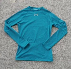 Under Armour Unisex Youth Blue Large Training Top Coldgear Shirt EUC - Picture 1 of 8