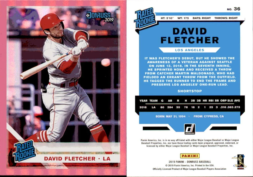 2019 DONRUSS BASEBALL 'PINK HOLO" U-PICK SET BUILDER  FREE SHIPPING  - Image 1 of 1