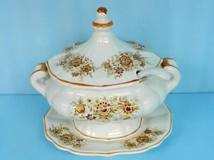  VTG.TUREEN JAPAN PORCELAIN CHINA~4 PIECE SET~SOUP/SERVING BOWL/DISH~NR.PRISTINE - Picture 1 of 8