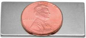 Blocco 1,5" x 3/4" x 1/16" - Fondo Adesivo - Calamita al Neodimio - Foto 1 di 1