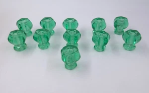 Rare Depression Glass GREEN Knobs Set Of 11 Vintage Set Lot McKee ? - Picture 1 of 6