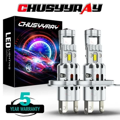 H4 9003 LED Headlight Bulbs Hi Low Beam Conversion Kit 6500K White Canbus - Image 1 of 4