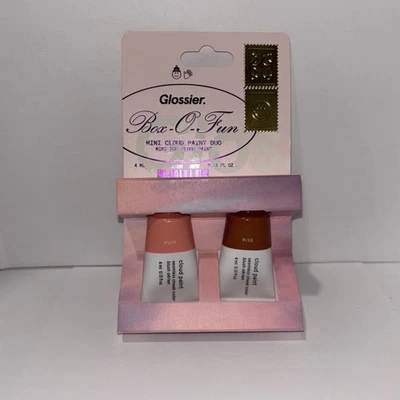 Glossier MINI Cloud Paint Duo Puff + Rise Box-O-Fun Sold Out Limited Edition NEW - Image 1 of 4