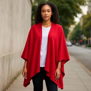 Berk Burlington Arcade London Vintage Red Wool Shawl - Picture 1 of 3