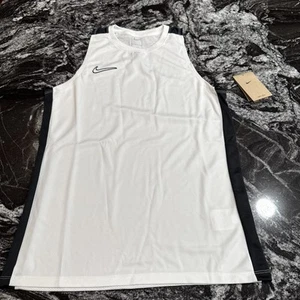 Women's Nike Dri-FIT Academy Top White Black DR1332-100 Size Medium NWT Soccer - Picture 1 of 6