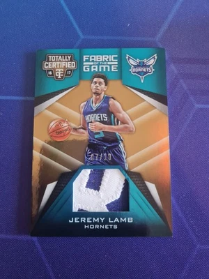 2016-17 Panini Totally Certified Fabric of the Game Materials 07/10 Jeremy Lamb - Image 1 of 4