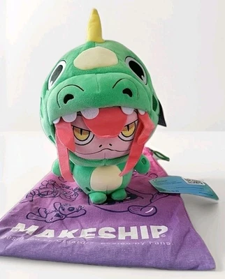 Makeship DinoZen Gecko Jumbo Plushie By Zentreya VShojo Mint Original Bags NWT - Image 1 of 4
