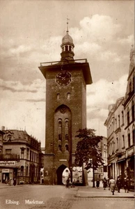 FOTO AK GRUSS AUS WESTPREUSSEN ELBING MARKTTOR UM 1940 - Picture 1 of 2