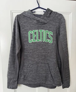 Boston Celtics Hoodie Grey Pullover NBA Sweatshirt Size Small Majestic - Picture 1 of 7