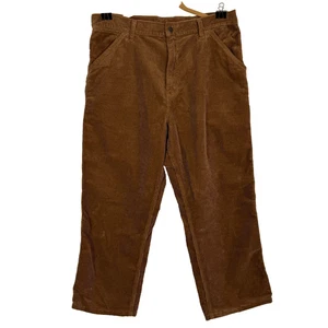 Carhartt Working In Progress Single Knee Pants Corduroy Brown Size 33 x 32 - Picture 1 of 7