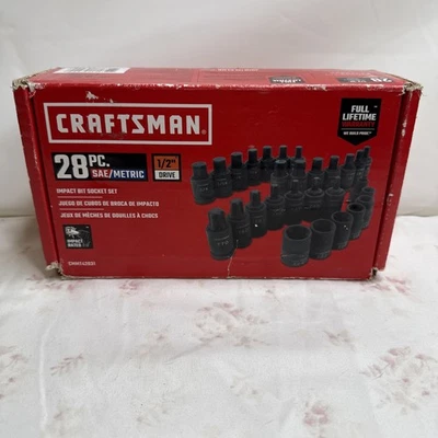Craftsman CMMT42031 Impact Bit Socket Set 28 pc - Black / Brand New / Ships Fast - Image 1 of 3