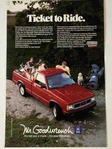 1989 GMC S15 Pickup Truck Print Ad Mr. Goodwrench Freedom - Picture 1 of 2