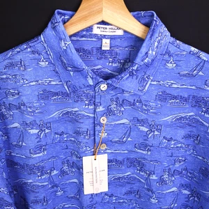 Peter Millar Summer Comfort Shirt Size L Mens NWT Stretch Short Sleeve - Picture 1 of 9