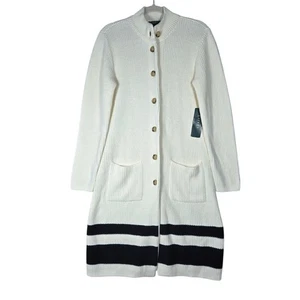 Lauren Ralph Lauren Pullover Damen Medium Long Line Cardigan minimale Taschen - Bild 1 von 12
