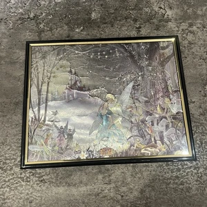 Jean & Ron Henry Vintage Fairy Picture "Down By The Woods" Foil Art Dufex - Picture 1 of 3