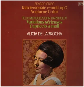 LP Grieg/Mendelssohn Bartholdy Alicia De Larrocha plays Klaviersonate e-moll op - Picture 1 of 1
