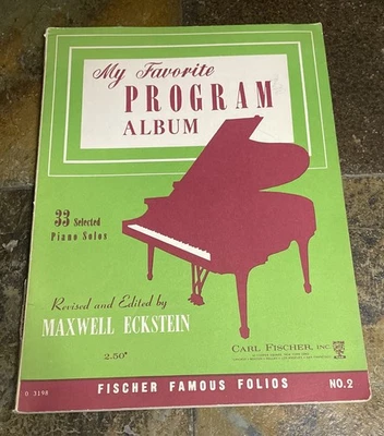 My Favorite Program Album Number 2 33 Selected Piano Solos 1943 Carl Fischer - Image 1 of 4