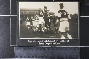 Pressefoto Rugby Frankreich - Deutschland  ca. 1930 15 x 10 Rugbyspiel Kampf - Bild 1 von 2