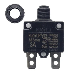 Disyuntor térmico KUOYUH 3A serie 88 125/250 VCA 32VDC (3 amperios) - Imagen 1 de 5