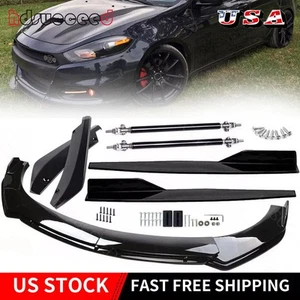 Kit de carrocería de parachoques delantero divisor de alerón + varillas de puntal para Dodge Dart 2013-2016 - Imagen 1 de 20