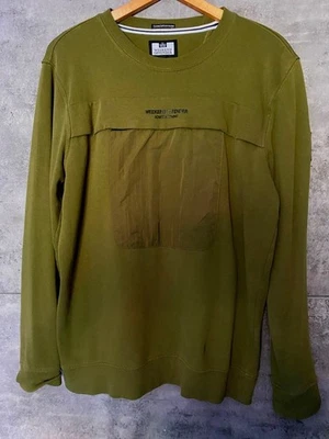 Weekend Offender Jersey Verde Oliva Con Bolsillo Frontal Talla Mediana  - Imagen 1 de 4