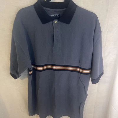 Duck Head Men's Polo  Gray w/Black Medium - Image 1 of 3