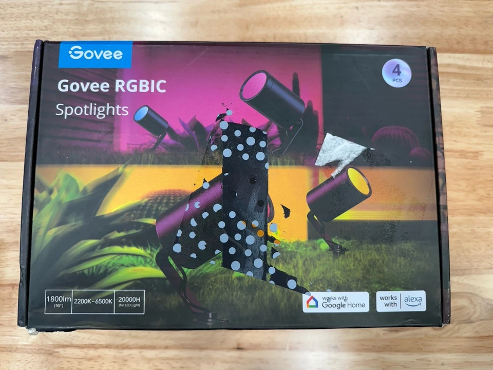 Govee Outdoor Spot Lights, Christmas Decoration, IP65 Waterproof Uplight Landsca - Image 1 of 1