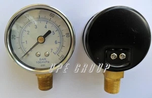 NEW Pressure Gauge WOG air compressor hydraulic 2" face 0-100 lower mnt 1/4"npt - Picture 1 of 1