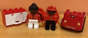 Lego Duplo African American Firefighter Man & Woman - Picture 1 of 7