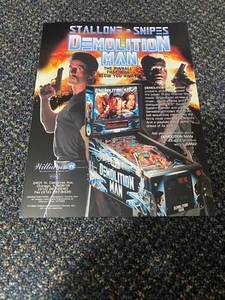 2-1994 FACTORY ORIGINAL DEMO MAN 4 PAGE PINBALL PROMO FLYER UNCIRCULATED - Picture 1 of 3