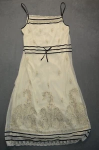 Odile Pink Slip Dress With Sheer Floral Embroidered Lace Layer Overlay Size 10 - Picture 1 of 10